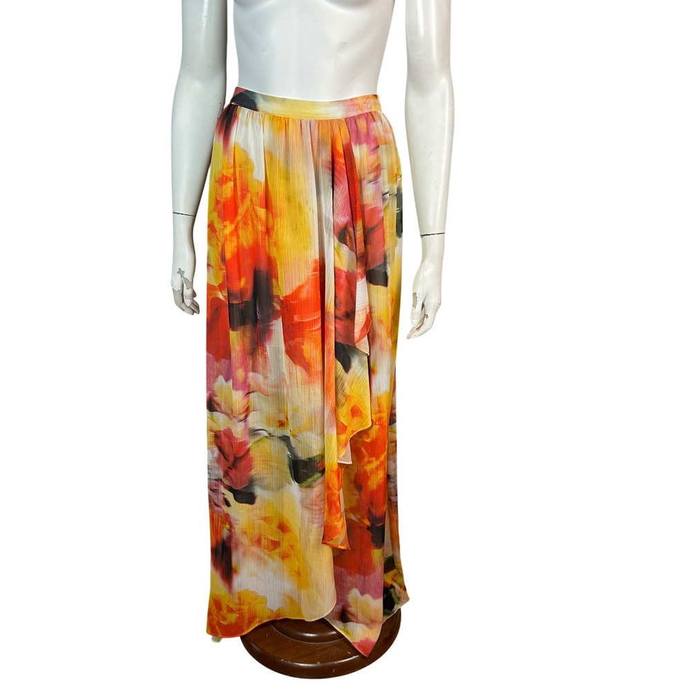 Alice + Olivia Floral Maxi Skirt Small Bold Colorful Garden Party